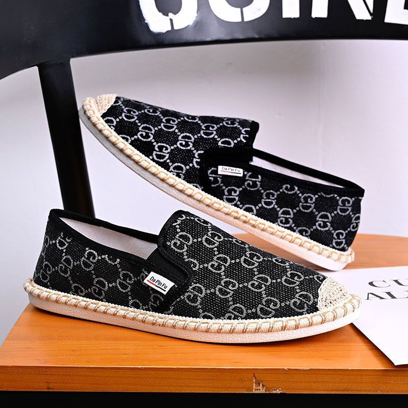 Giày lười vải nam đế cói hot Alami GLV05