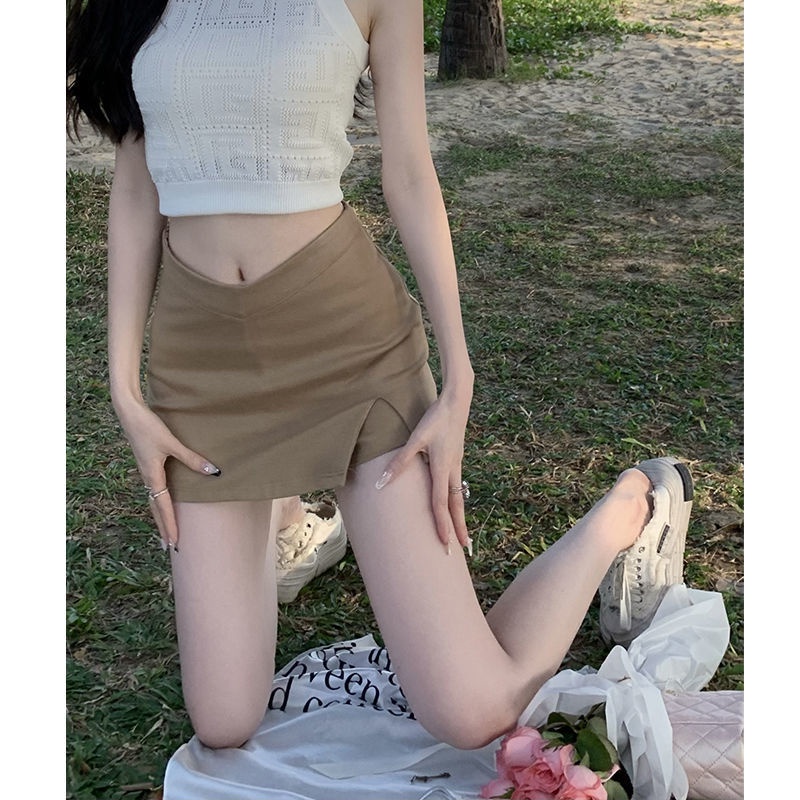 Chân váy COZOKC xẻ tà lưng cao thời trang