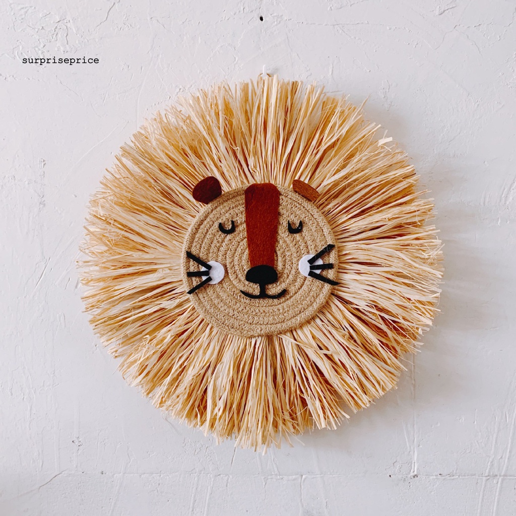 Phụ Kiện Treo Tường Trang Trí Hình Sư Tử Bằng Dây Cotton Đan