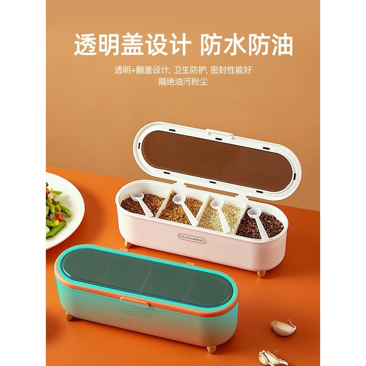Hộp Đựng Gia Vị Chia Ngăn Tiện Lợi
