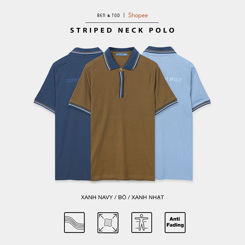 Áo polo BEN & TOD họa tiết cotton phong cách trẻ trung tinh tế 21271