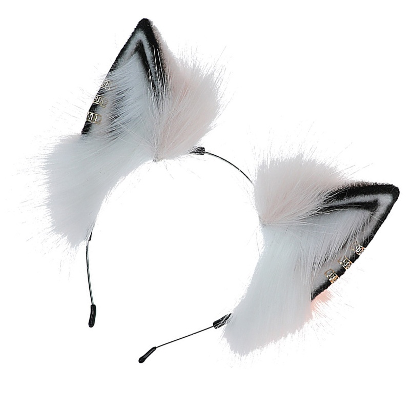 Băng Đô Tai Mèo Đính Lông Nhân Tạo Phong Cách Lolita