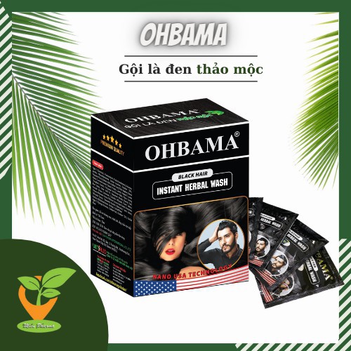 [Mẫu mới] Dầu gội nhuộm tóc GỘI LÀ ĐEN OHBAMA / OBAMA [Gói 20ml]