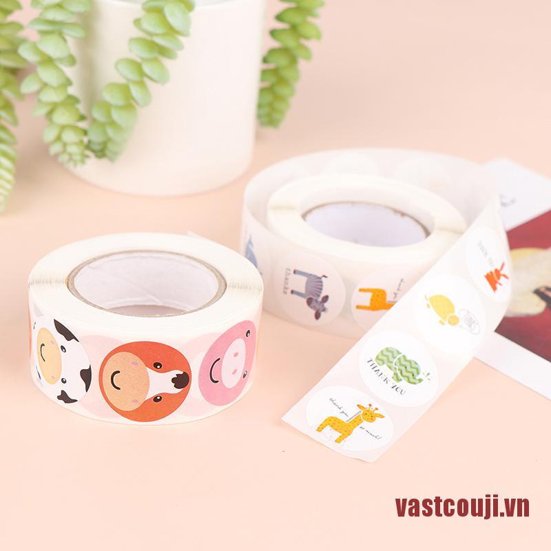 VastcouJI 500Pcs Funny Animal Stickers Roll Classic Cute Waterproof Farm Package St