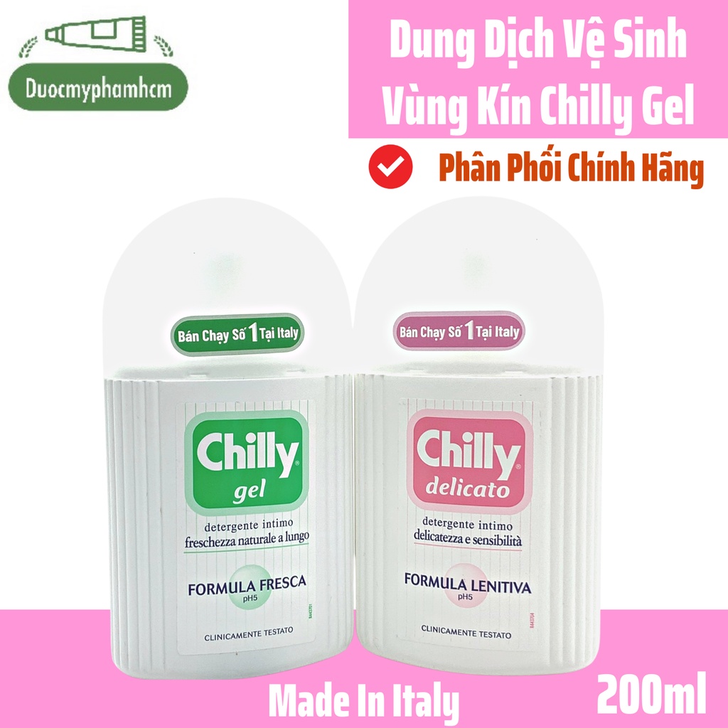 Dung dịch vệ sinh phụ nữ Chilly Gel , Delicato 200ml - Số 1 Tại ý