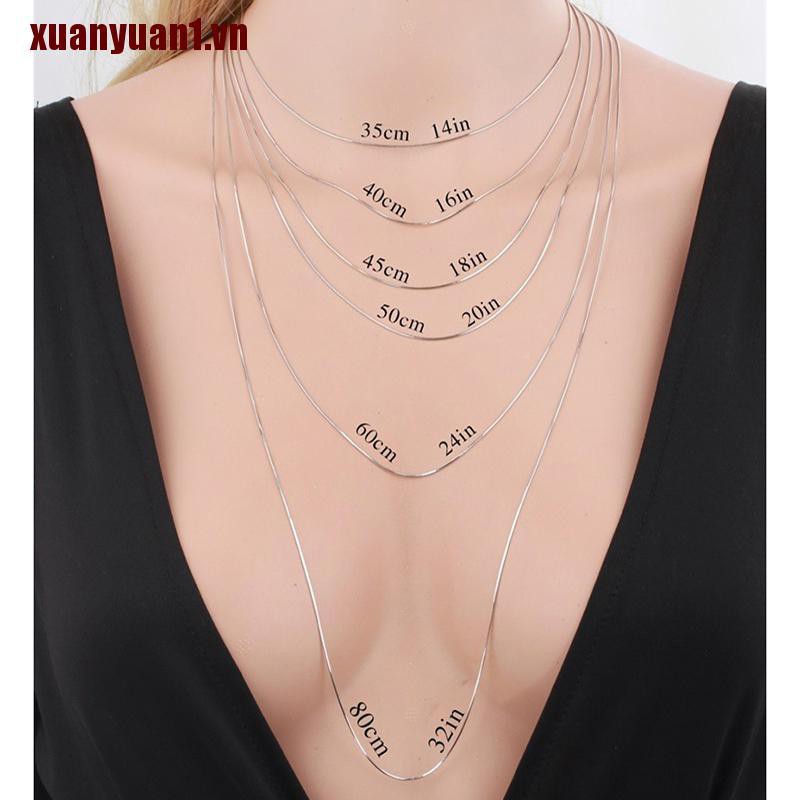 Dây Chuyền Bạc Dài 16-28inch (40-80cm) (XUANYUAN1)