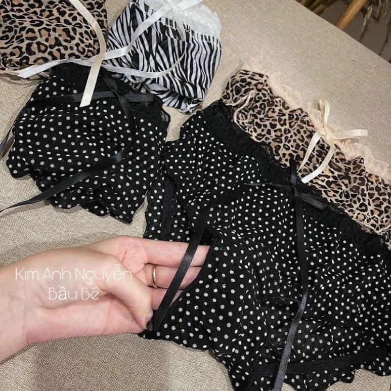 Quần Lót Ren Lưới hoạ Tiết Hính Báo cao Cấp Mã 3305 chất đẹp phong cách ulzzang