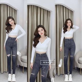 Áo crop cổ bẻ (+hình thật)