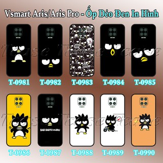 Ốp lưng Vsmart Aris/ Aris Pro dẻo đen in hình Hoạt Hình Badtz Maru