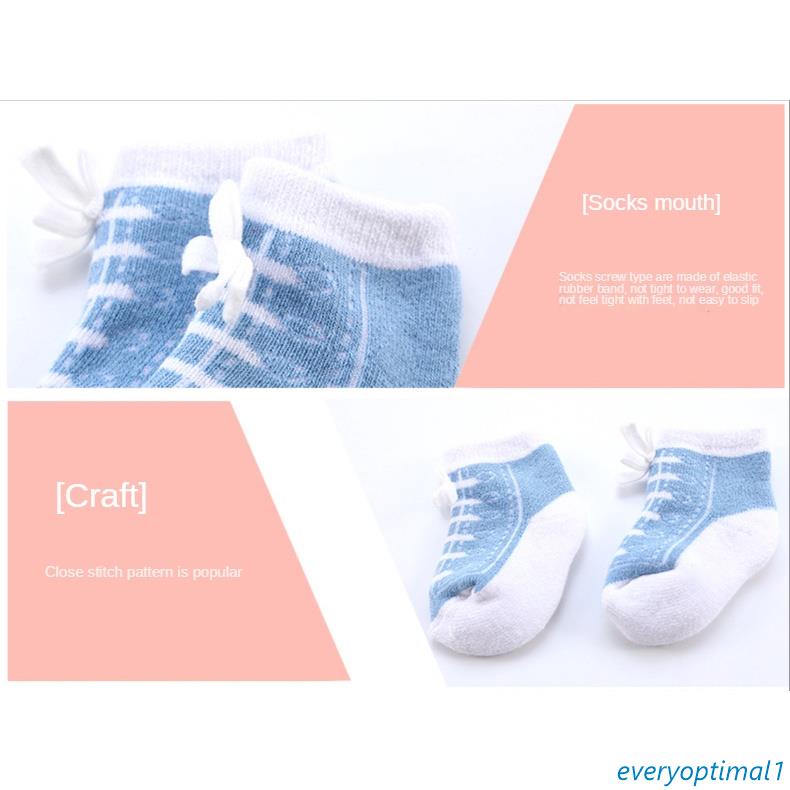 Vớ Cotton Cho Bé Từ 0-12 Tháng Tuổi Hình Đôi Giày