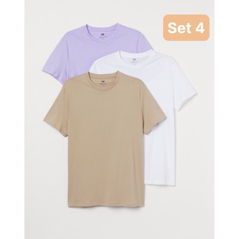 Set 3 áo phông HM nam cổ tròn | BigBuy360 - bigbuy360.vn