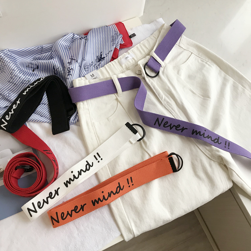 Thắt Lưng Vải Canvas Thiết Kế Đơn Giản Phong Cách Hàn Quốc