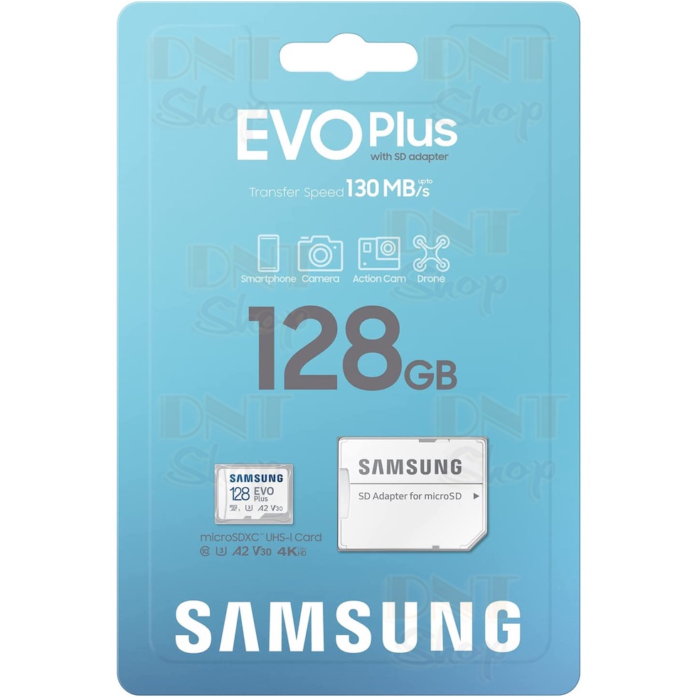 Thẻ nhớ MicroSDXC Samsung EVO Plus 128GB U3 4K - W90MB-R100MB With Adapter