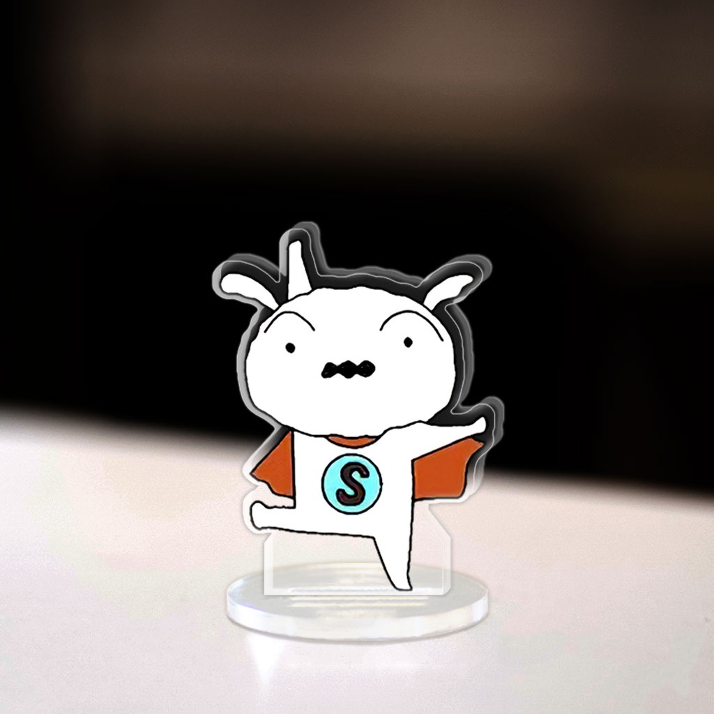 Mô hình Mini Shin Cậu Bé Bút Chì Standee Chibi trang trí góc học tập cao 3cm phụ kiện shop HM Decor