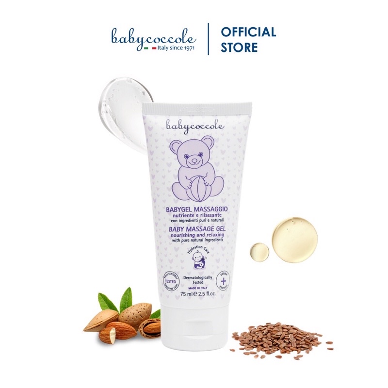 Gel massage chiết xuất hạnh nhân Babycoccole 0M+ an toàn cho bé 75ml