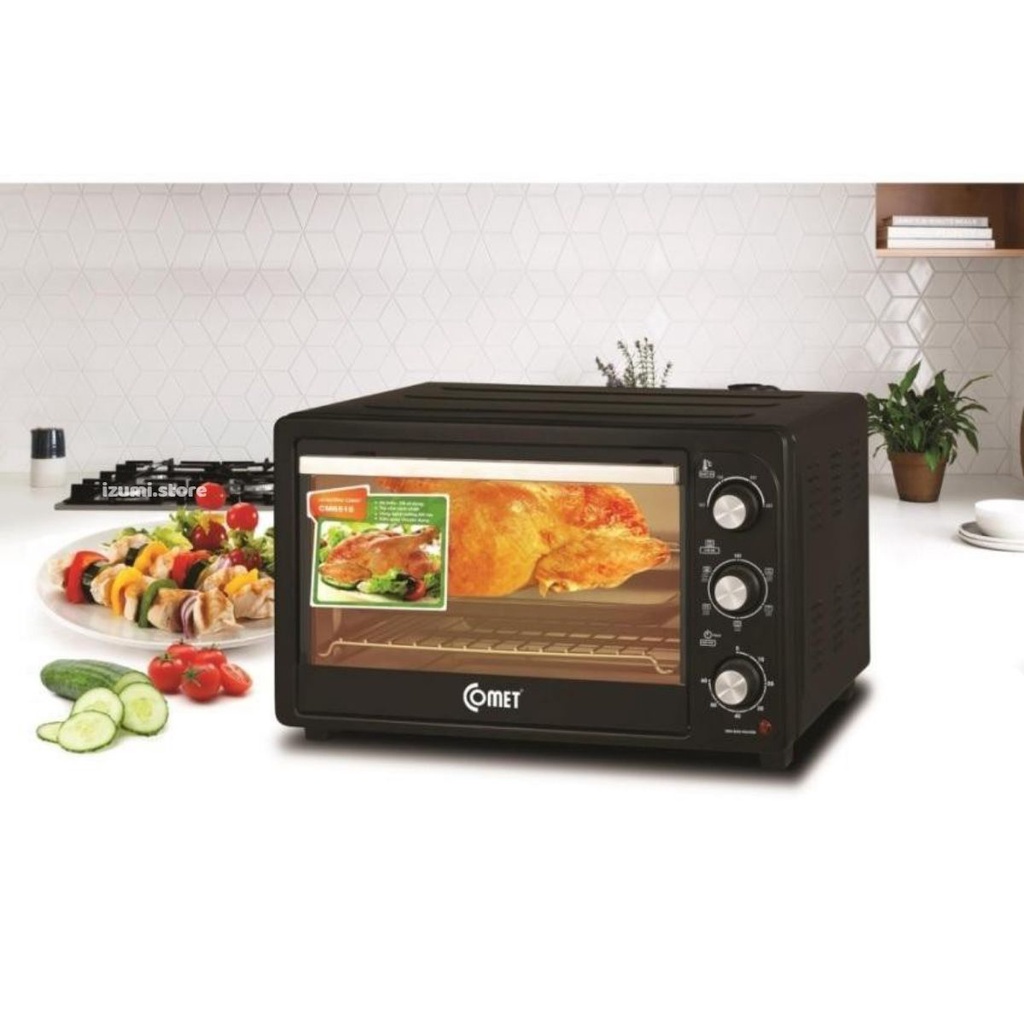 Lò Nướng Đối Lưu 28 Lít Comet CM6518NB - Tản nhiệt 2 chiều