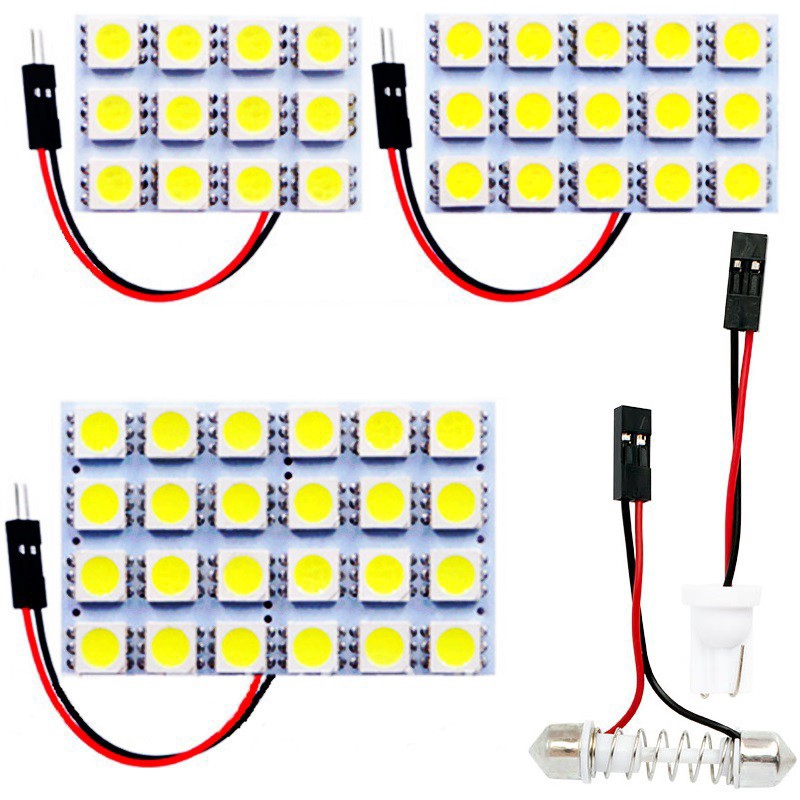 1 Đèn Led T10 5050 6 9 12 15 24 36 48 Bóng Smd Gắn Trần Xe Hơi