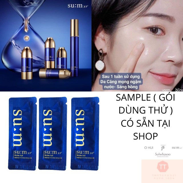 Gói Tinh Chất Vàng Sum Xanh Water Full Intense Enriched Ampoule 1ml Cho Làn Da Mịn Màng, Trẻ Hóa