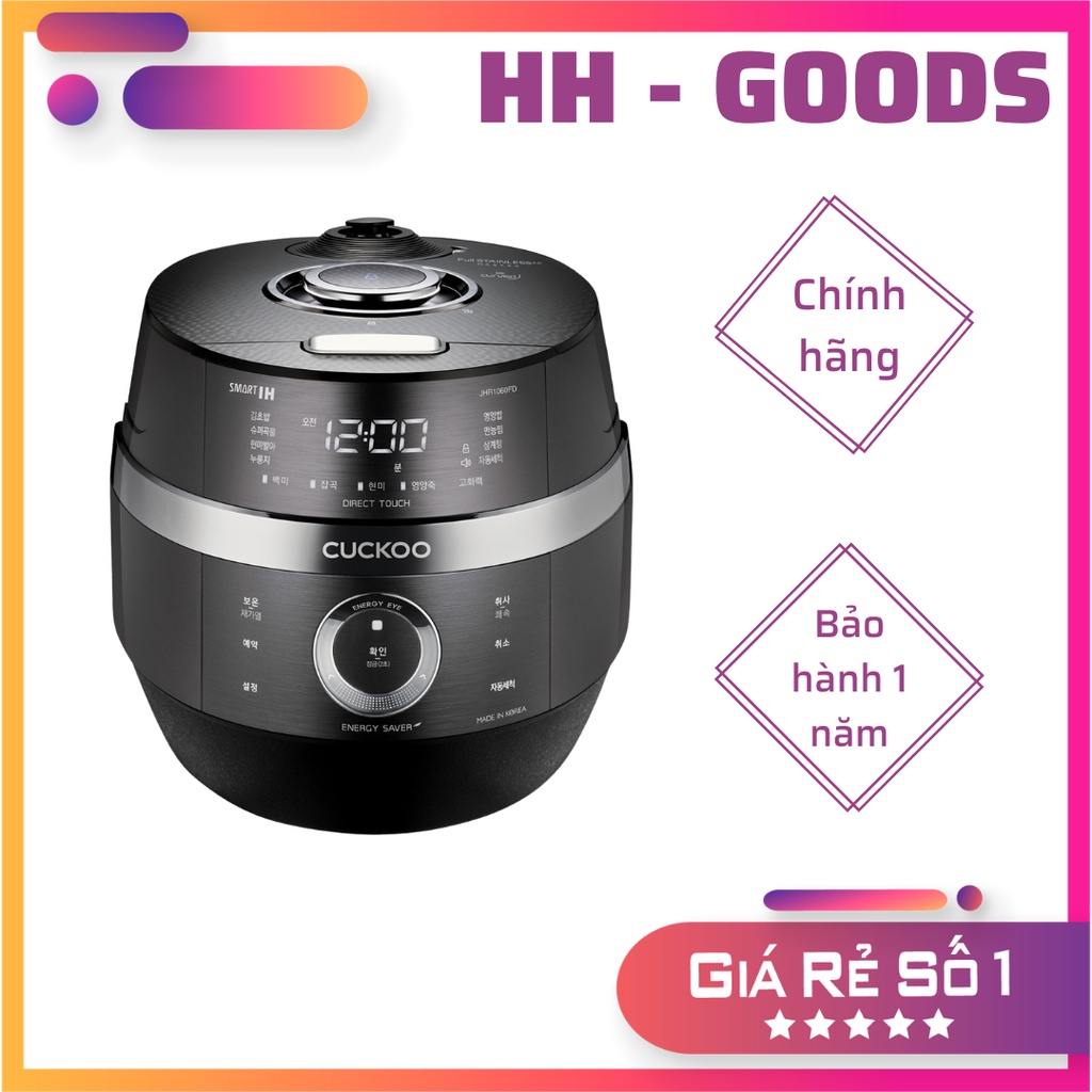 Nồi cơm điện cao tần Cuckoo CRP JHR1060FD 1.8L kèm tem dán TIẾNG VIỆT BẢO HÀNH 24 THÁNG