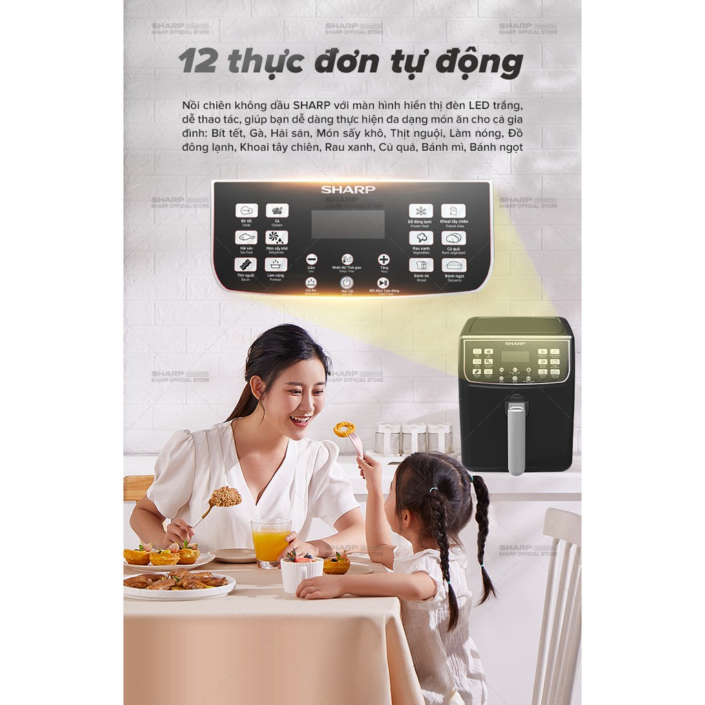 Nồi Chiên Không Dầu Sharp KF-AF55EV-BK