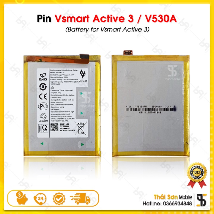 Pin Vsmart Active 3 / V530A - Pin Điện Thoại Vsmart Active3 Zin Bóc Máy