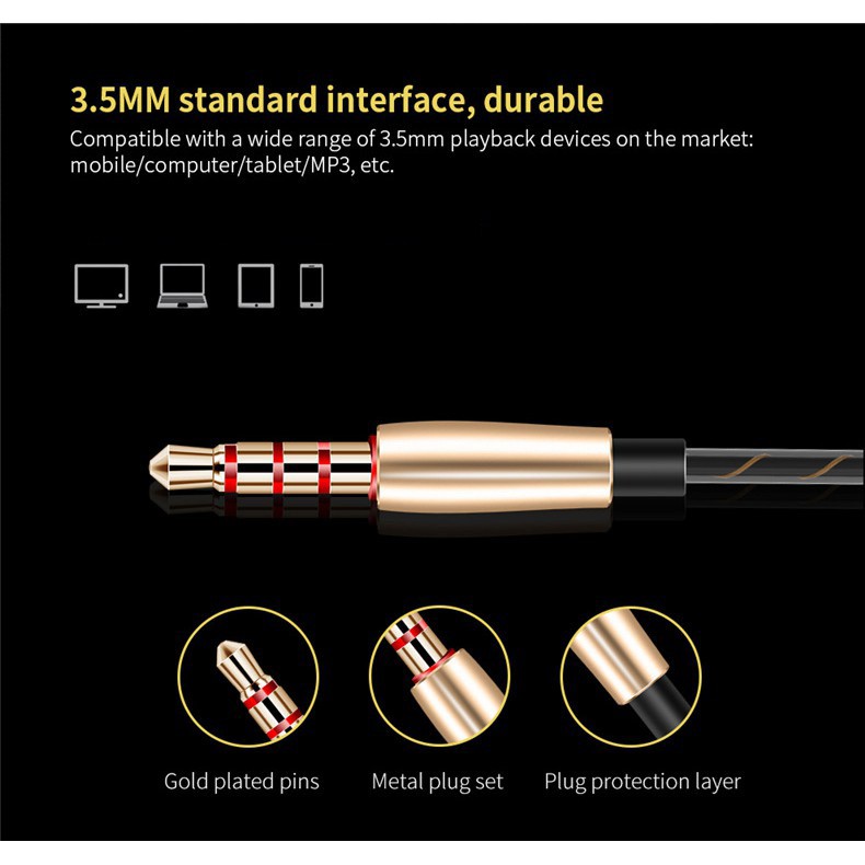 Tai nghe nhét tai QKZ Ck8 dài 1.2m giác cắm 3.5mm