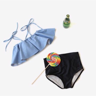 Bikini 2 mảnh retro, bikini tai bèo vintage