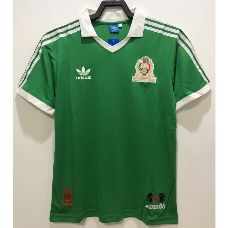 Áo Thun Bóng Đá Ngắn Tay Phong Cách Retro 1986 Mexico