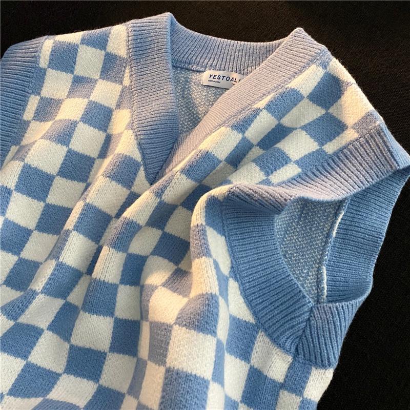 Áo sweater không tay cổ chữ V thời trang dễ thương nữ