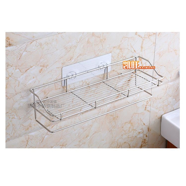 Kệ Chữ Nhật Để Đồ Treo khăn Dán Tường Inox 304