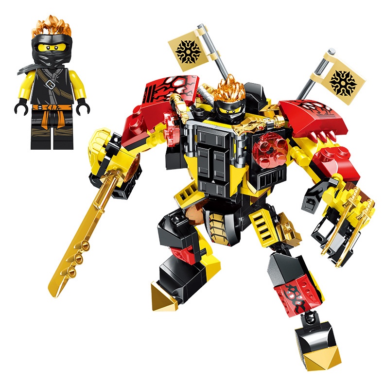 Đồ chơi lắp ráp xếp hình Ninjago Xe Mech Robot Rồng Xanh 4 trong 1 Lemoshop, đồ chơi trẻ em bằng nhựa ABS cao cấp 61035