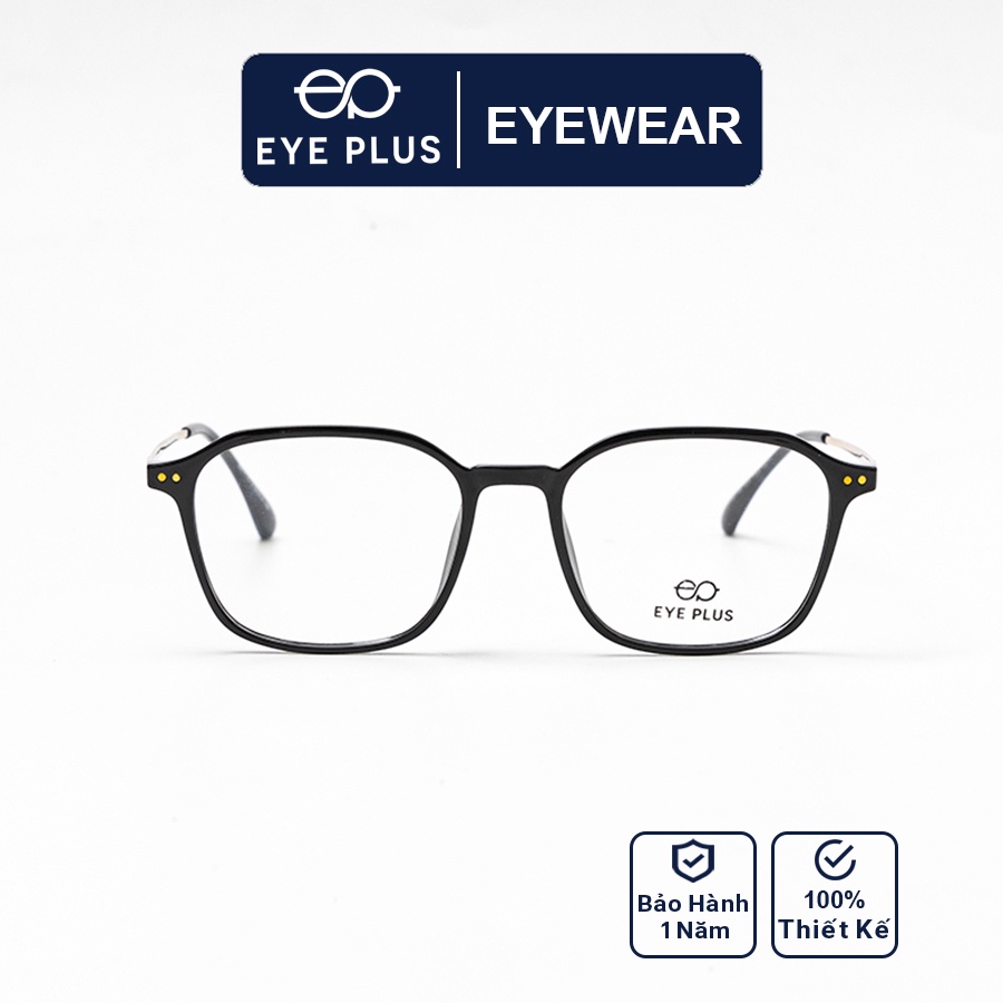 Gọng kính mắt cận nam nữ thời trang EYE PLUS dáng lục giác viền mảnh trẻ trung E450-68077