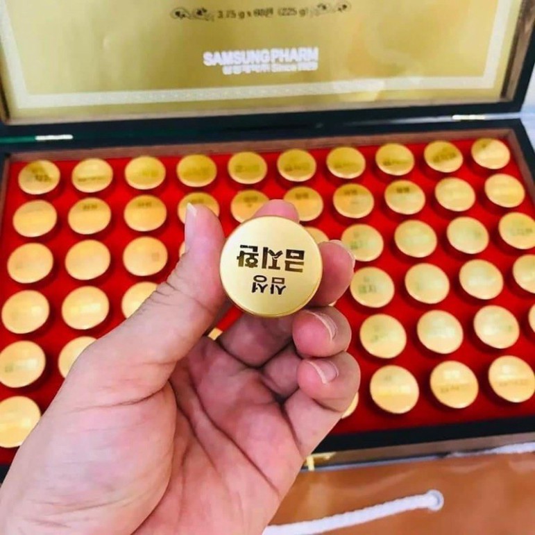 An Cung Ngưu Hoàng Hoàn Samsung Hàn Quốc, Hộp Gỗ 60 Viên * 3.75g | BigBuy360 - bigbuy360.vn