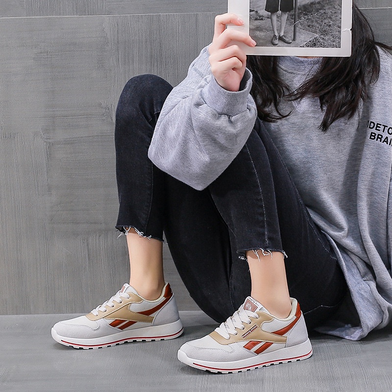 Đôi giày sneaker IELGY đế bằng thời trang thoải mái thoáng khí