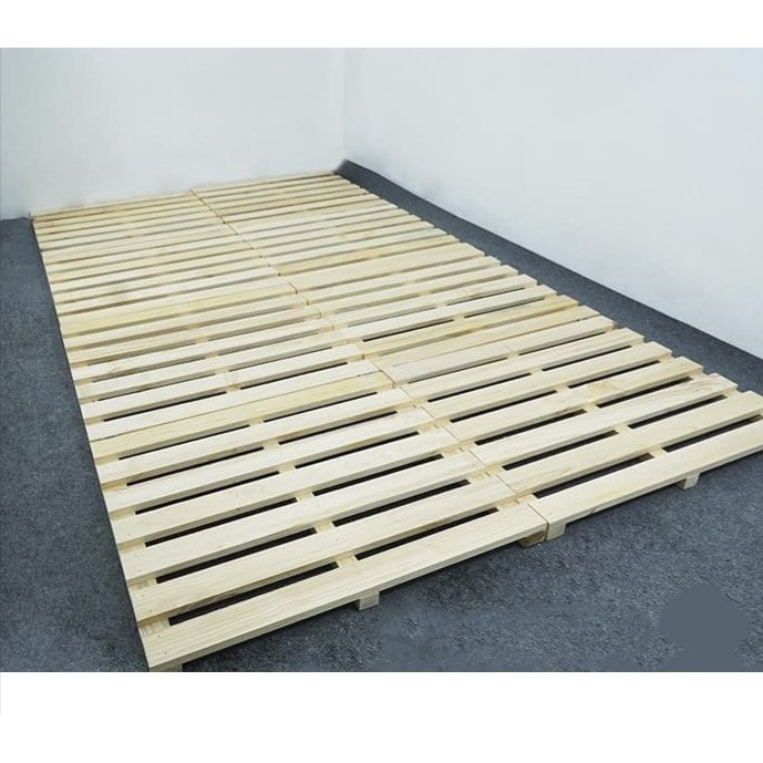 GIƯỜNG PALLET GẤP GỌN, GỖ THÔNG MỚI 100%  ẢNH THẬT