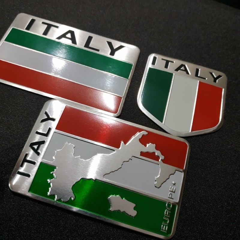 TEM DECAL NHÔM HÌNH CỜ NƯỚC Ý ITALY NHIỀU MẪU LỰA CHỌN RẺ - BỀN - ĐẸP