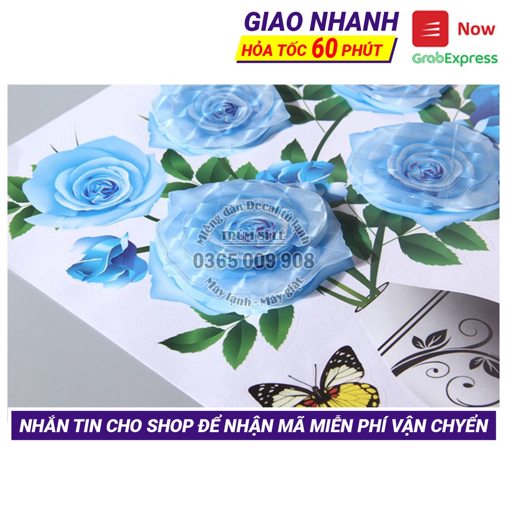 Tranh Decal 3D Hoa Nổi - Tranh Dán Tường Trang Trí Phòng Đẹp Mắt, Có Keo Dán sẵn (Gửi mẫu ngẫu nhiên)