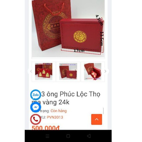 Lì Xì thần tài Vàng bộ 3 ông Phúc Lộc Thọ ảnh thật video mẫu mới 2022