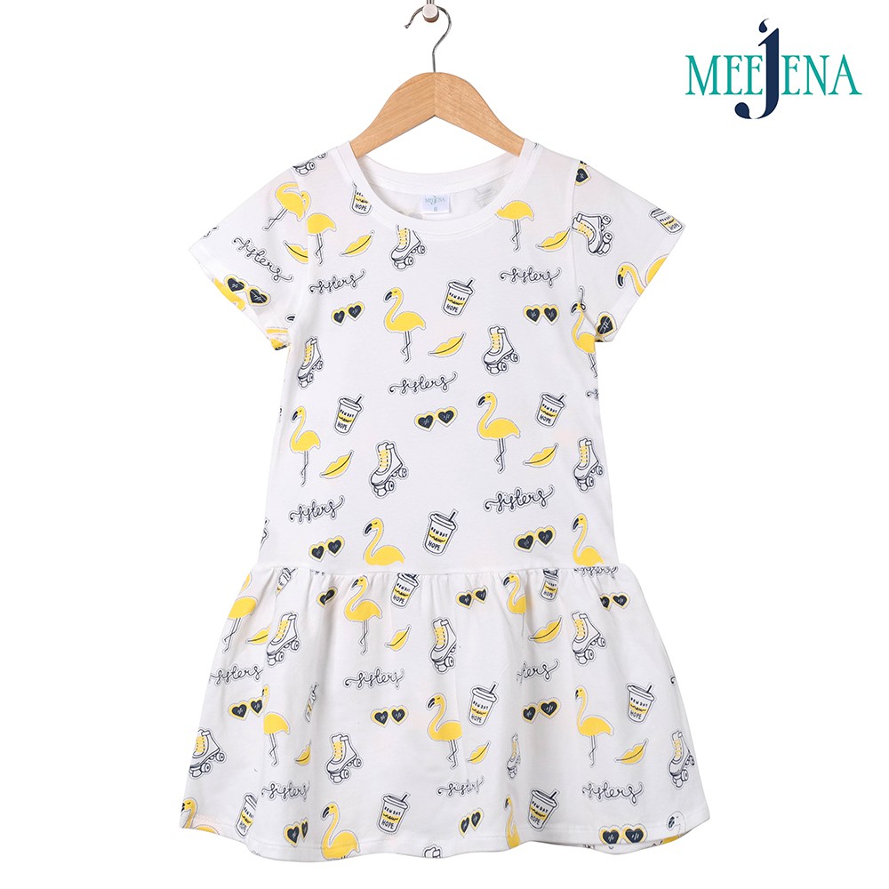 Váy Cho Bé Gái Ngắn Tay Họa Tiết Dễ Thương 14-38 kg MEEJENA - Thun COTTON - 1939
