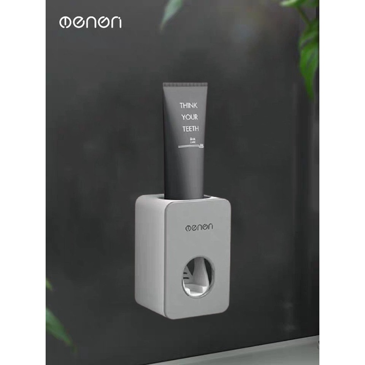 Giá treo bàn chải đánh răng oenon Kèm hộp nhả kem đánh răng tự động lắp đặt dán tường gạch men