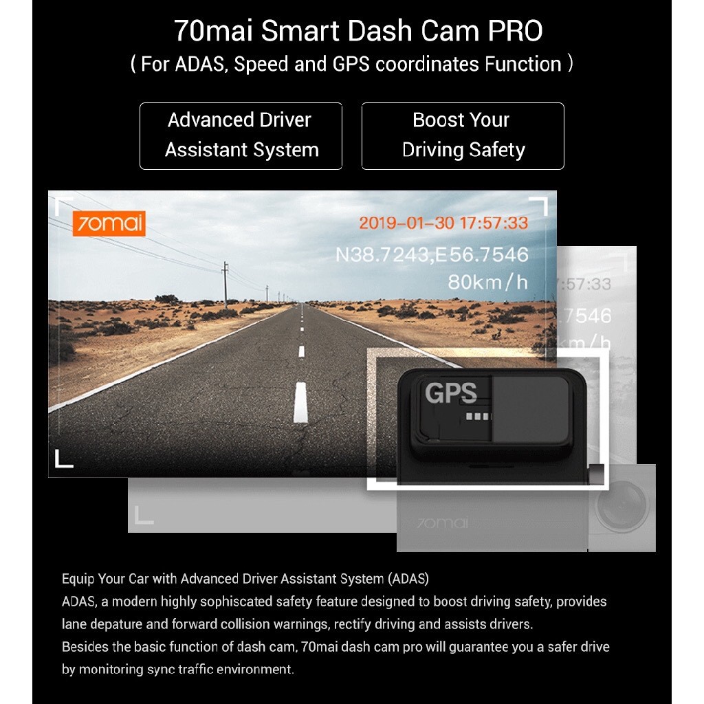 Camera Hành Trình Xiaomi 70mai Dash Camera Pro - Bản Quốc tế - Fullbox | BigBuy360 - bigbuy360.vn
