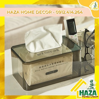 (SẴN NHỎ) Hộp Đựng Khăn Giấy Rút Trong Suốt Phòng Khách, Hộp Khăn Giấy Decor Để Bàn Siêu Sang [Haza Home Decor]