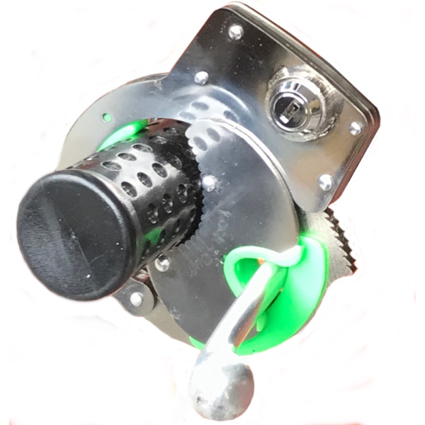 Khóa xe máy chống trộm Lock-Cuff bản Thép không rỉ cao cấp - có Viền bảo vệ màu Xanh lá
