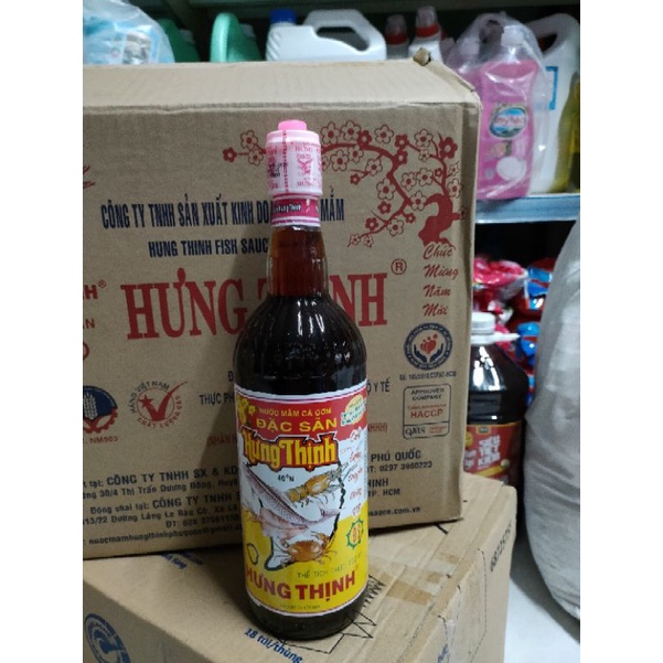 Nước mắm Hưng Thịnh 750ml 40°N nắp hồng .