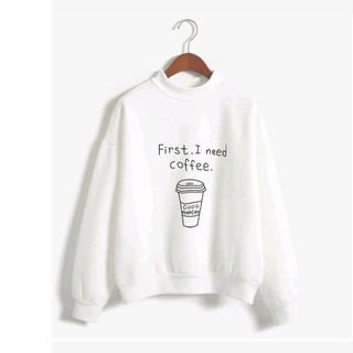 Áo sweater nữ có chữ coffee