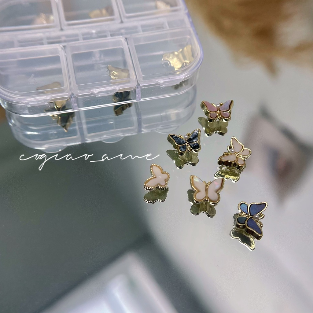 Khay Charm Hồ Điệp Khảm Trai Viền Vàng