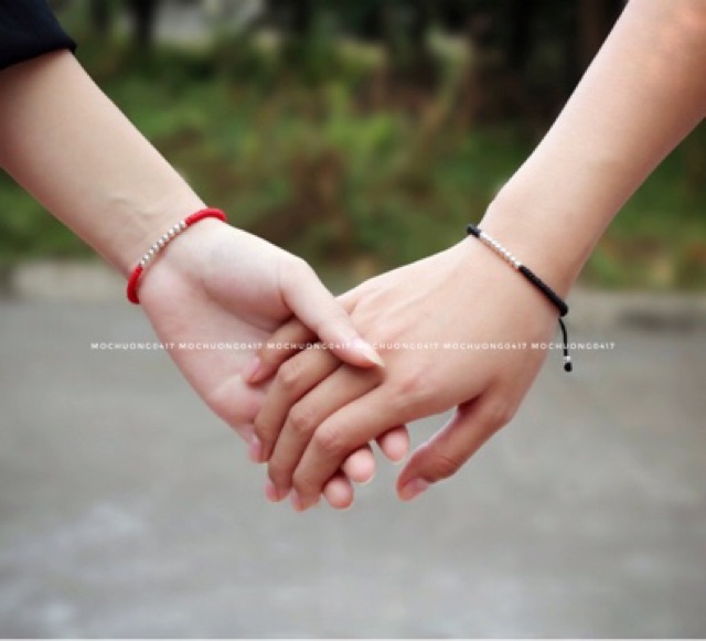 Vòng tay chỉ màu tết bi bạc handmade DIY - MH477