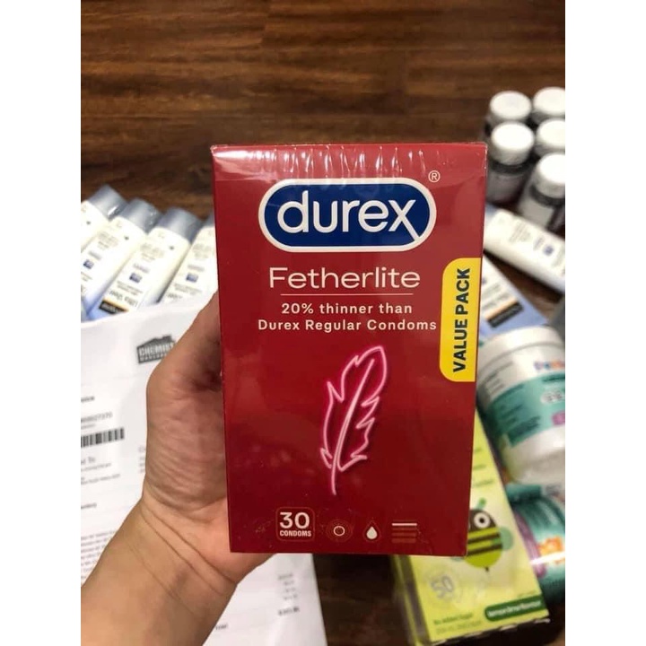 -Durex Úc loại Siêu Mỏng và Gân Gai hộp 30 cái