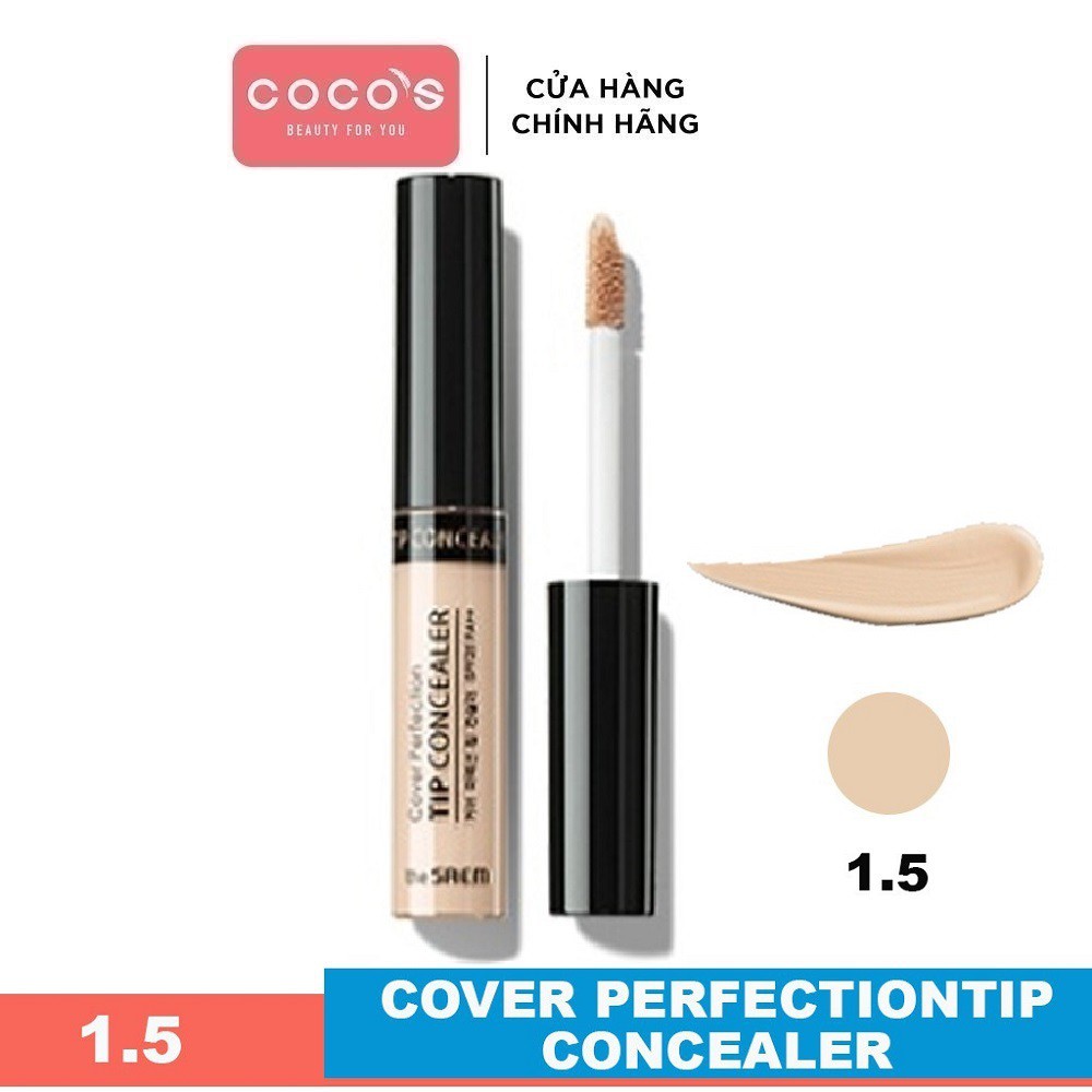 Kem che khuyết điểm The Saem Cover Perfection Tip Concealer (6.5g) - TONE 1.5