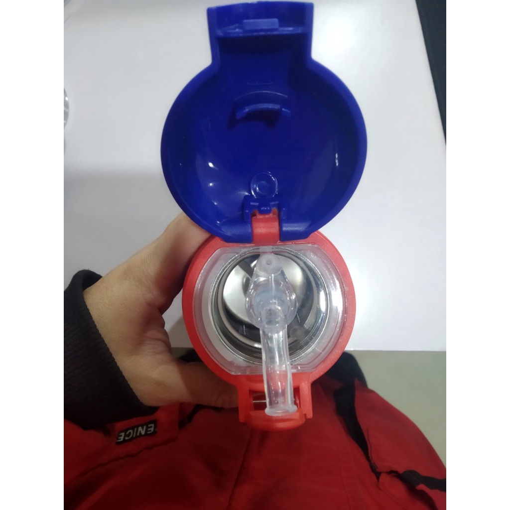 Bình giữ nhiệt trẻ em lõi INOX 304 hình thú ngộ nghĩnh - Có kèm túi vải, ống hút, 3 nắp đa năng, giao ngẫu nhiê